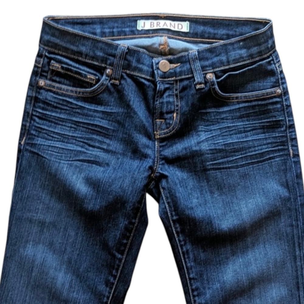 J Brand Cigarette Leg straight jeans style #91410DKV darkwash sz 24x35L TALL - Picture 2 of 14